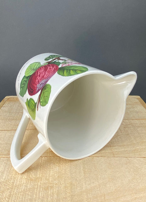 Vintage Pitcher with Apple and Curant Motifs. Water or Juice Jug Designed by Susan Williams. From Pomona Britannica 1818. Made in England.