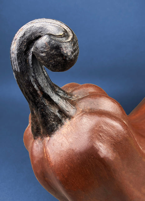 Very Large Ceramic Pumpkin. Vintage Fall, Thanksgiving or Halloween Decoration. Table Centerpiece. Fall Home Decor.