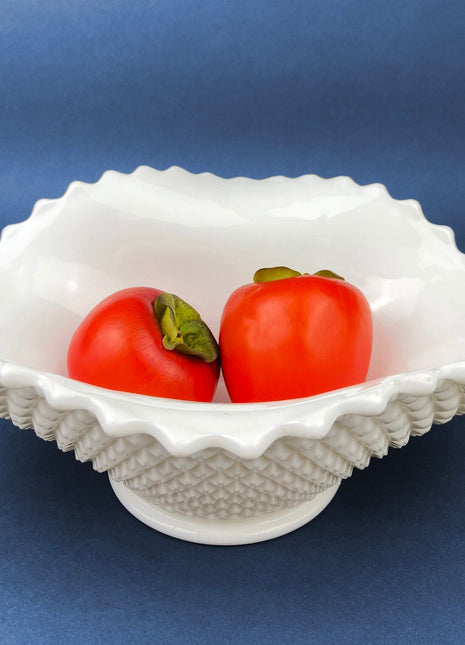 Milk Glass Oval Serving Bowl, Decorative Bowl by Westmoreland.