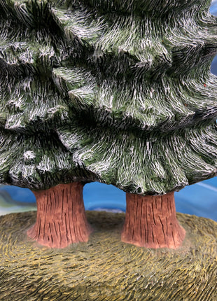 Christmas Trees for Village or Display. Resin Pines for Cabin, Lodge, or Home Decor. Christmas/Winter Celebration.