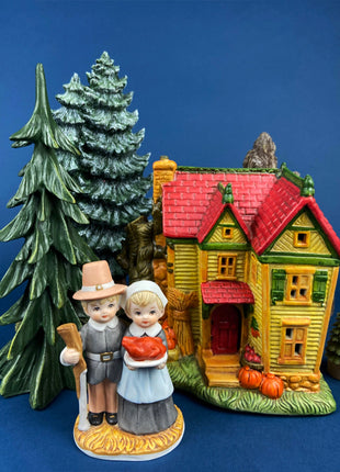 Haunted Porcelain Pumpkin House. Hand-Painted Illuminated Village Accessory. Fall/Thanksgiving/Halloween Celebration. Kids Room Decor.