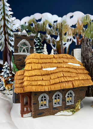 Ivy Glen Church by Department 56. Dicken's Village Series. Porcelain Illuminated House. Christmas Village Accessories.