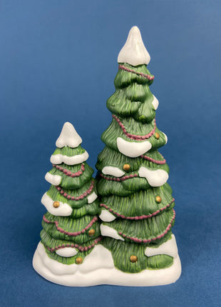 Christmas Trees for Village or Display. Resin Pines for Cabin, Lodge, or Home Decor. Christmas/Winter Celebration.