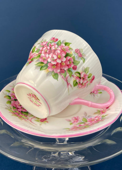 Royal Albert Tea Cup and Saucer. Blossom Time Series, Apple Blossom. Highly Collectible.