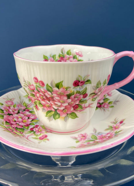 Royal Albert Tea Cup and Saucer. Blossom Time Series, Apple Blossom. Highly Collectible.