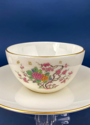 Tea or Coffee Set by Lenox. Ming Coupe, Asian Motif. Set of 9 Porcelain Cups and Saucers, 8" Salad Plates, and 12 6.5" Dessert Plates.