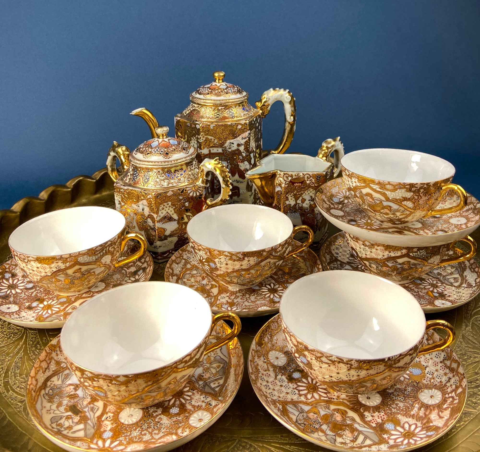 Full Retro Tea Set Antique Tea Set