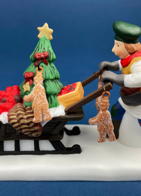 Dept. 56 . Christmas Village Accessories. Gingerbread Vendor and Two Kids. Dickens' Village Series. Heritage Village Collection.