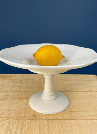 2 Westmoreland Milk Glass Candle Holders Reversible to Footed Bowls