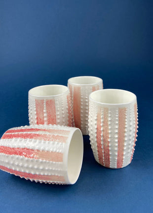 Belleek Cup and Saucer. Sea Shell Pattern Tea Set Made of Dainty Porcelain in Ireland. Antique Reg 0857.