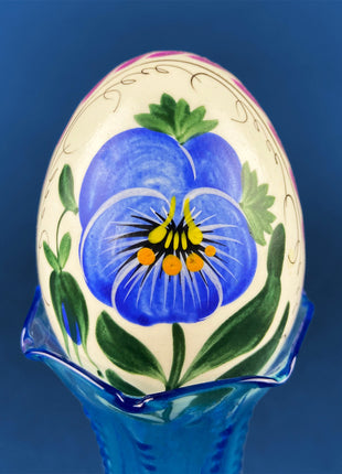 Hand Painted Eggs/Pisanki. Hollowed Egg Shells Painted with Various Floral Motifs. Easter Celebration. Set of Four.