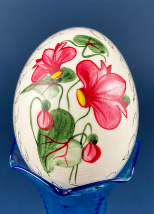 Hand Painted Eggs/Pisanki. Hollowed Egg Shells Painted with Various Floral Motifs. Easter Celebration. Set of Four.