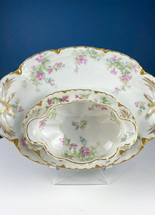 Stunning Oval Limoges Platter. Porcelain Small Serving Dish. Wild Roses Motif. Cottagecore Living. Highly Collectible. Wedding Registry.R