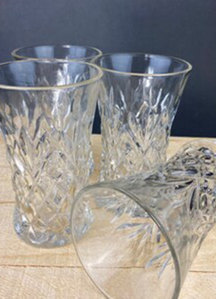 Vintage Blush Pink Depression Glass Tumblers. Set of Six Water/Juice Glasses With Fluting. 8oz Tumblers. French Country. Luxury Living.