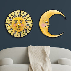 Sun and Moon Set Ready to Hang 20" Wall Art