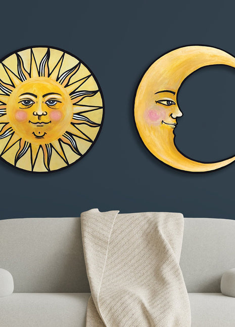 Sun and Moon Set Ready to Hang 20" Wall Art
