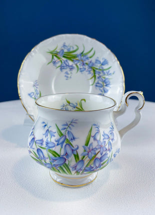 Vintage Forget-Me-Not Teacup & Saucer. Royal Albert Sonnet Series: Coleridge. Collectible Tea Set. English Breakfast in Garden. Wedding Gift