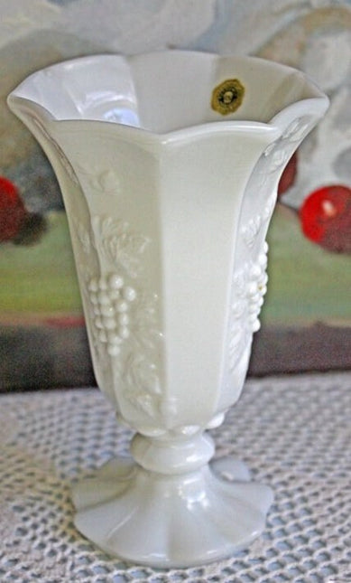 Westmoreland Milk Glass Grapevine Design Vase