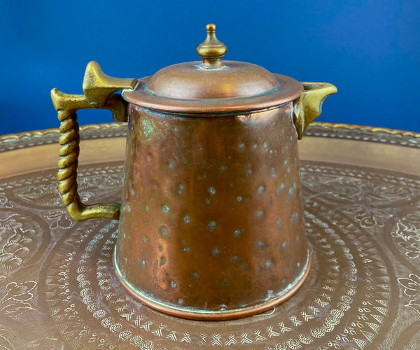 Oversized American Craftsman 'Cowboy Style' Copper Coffee Pot