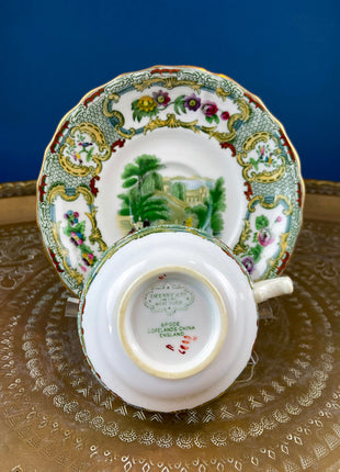 Tiffany and Co. Tea or Coffee Set. Chinoiserie or Asian Hand Painted Motif. Set of 4