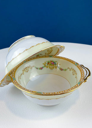 Noritake Renton Serving Bowls. Two 5.5" Vintage Porcelain Bowls for Berries, Nuts, Candy, Sauces or Dressings. Fine Dining. Cottagecore.
