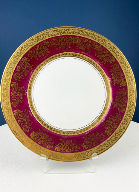 Serving Plate Antique Home Decor. Paragon, Hand Painted Cobalt Blue With Gold Serving Plate. Collectible Porcelain Replacements.