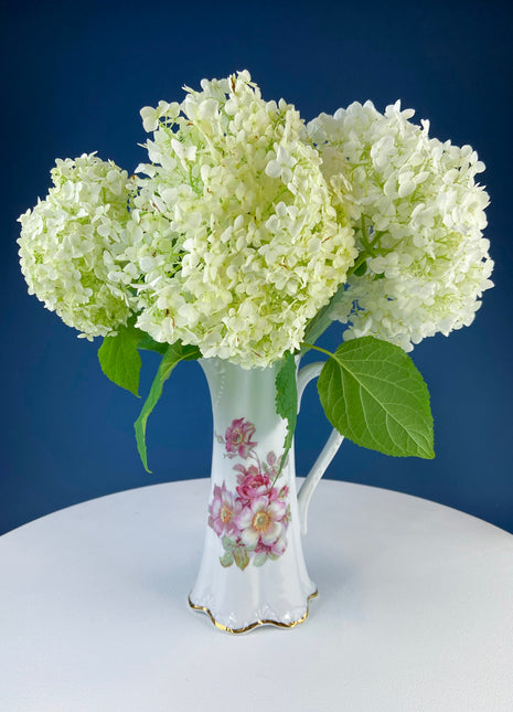 Vintage Water, Juice, Milk Pitcher or Flower Vase. Beautiful Tea Rose Motif. West German Porcelain. Fine Bone China. Bohemian Chic.