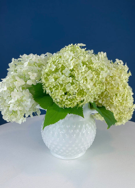Classic Fenton Hobnail Vase with Ruffled Edge. Round Milk Glass Flower Vase. Collectible White Glass. Wedding Registry. Anniversary Gift.