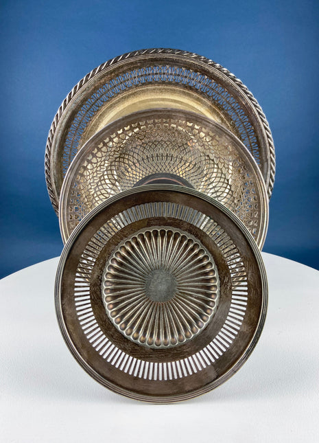 Vintage Silver Plated Serving Dishes Collection. Stunning Lacey Filigree. Benedict Plate, Gorham, W.M. Rogers. Table Centerpieces. Holiday.