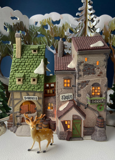 Fagin's Hide-A-Way by Dept 56. Illuminated Porcelain Dickens Village Series. Christmas Village/Diorama. Fun Magical Holiday Celebration.