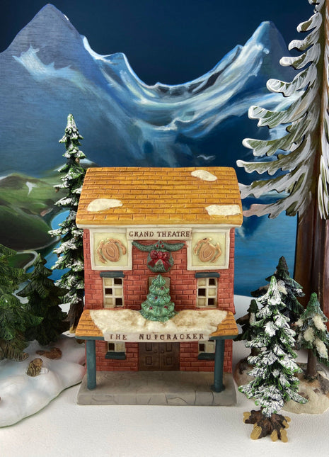 Grand Theater Nutcracker Christmas Village House. Illuminated Holiday Decor. Secular Holiday Decor. Kids Room. Store or Cafe Display.