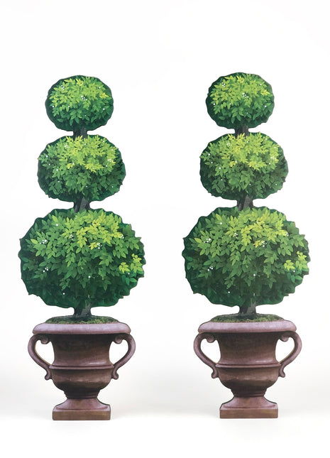 Standing Topiary in a Pot Cutout Home Decor, Retail Display, Photo Prop.