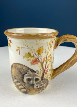 Cute Raccoon Mug. Mom and Baby Raccoon. Whimsical Forest Themed Mug. Kid at Heart or Grandparents' Gift for Grand Child. Gift for Mom.