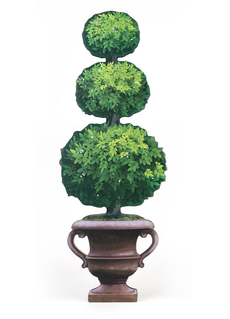 Standing Topiary in a Pot Cutout Home Decor, Retail Display, Photo Prop.
