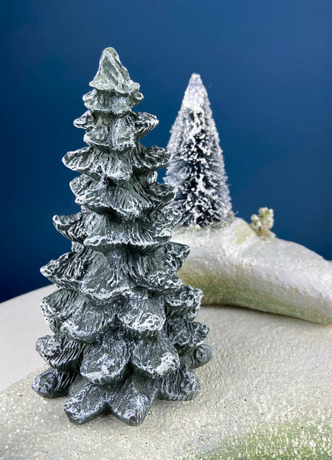Snow Covered Christmas Tree for Diorama or Christmas Village. Pine Spruce Holiday Decor. Tree Collection. Modern Farmhouse. Kids Room.