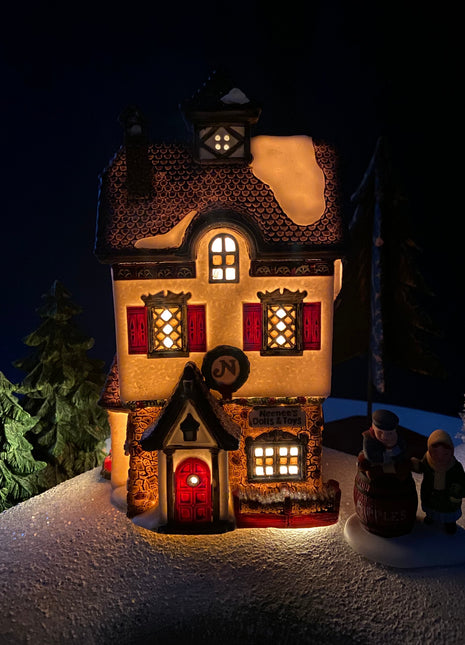 Neenee's Dolls and Toys by Department 56. Christmas Village House. Illuminated North Pole Series. Alternative Holiday Decor.