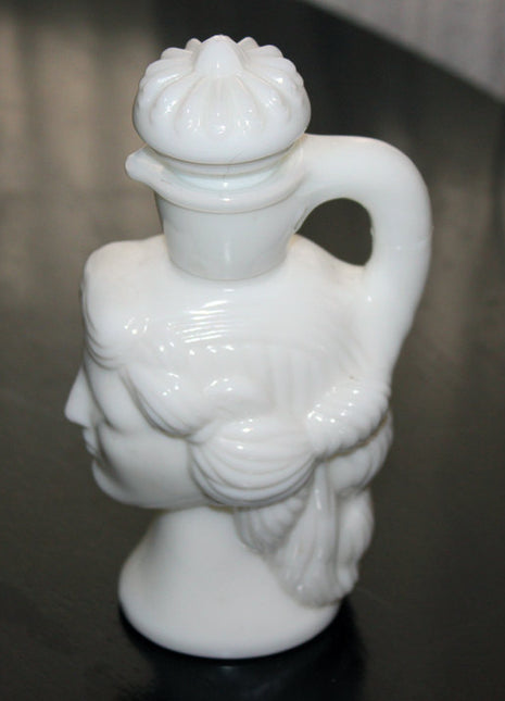 Avon Milk Glass Grecian Style Woman's Head Pitcher