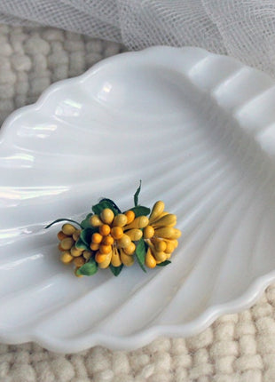 Milk Glass Soap Dish or Ashtray.  Shell Shaped with  Scalloped Rim.