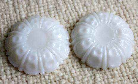 Pair of Milk Glass  Bowls.  Small Shallow Bowls for  Serving Nuts or Candy or Berries.