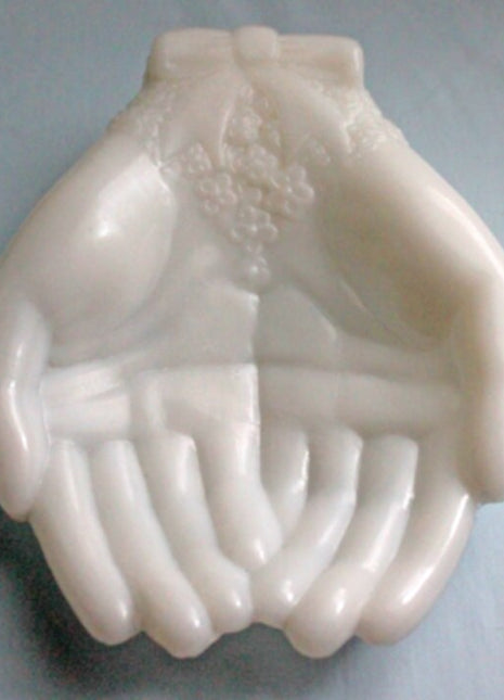 Milk Glass Hand Shaped Soap Dish by Westmoreland. Trinket Tray or Decorative Bathroom Item.