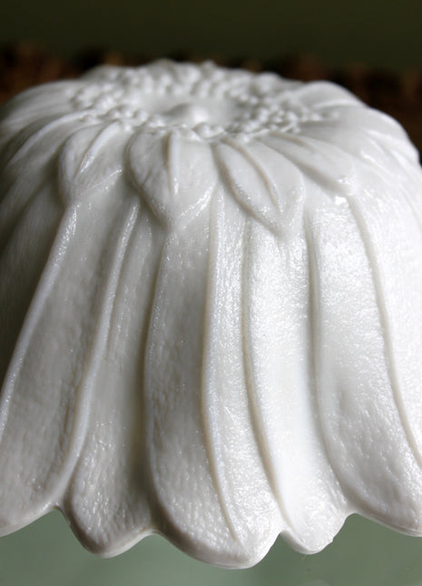 Milk Glass Bowl Shaped Like Daisy Flower