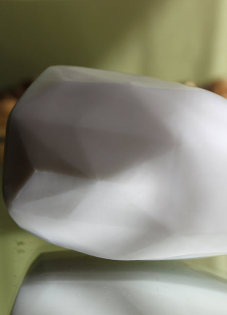 Milk Glass Vases With Faceted Pattern Texture. Home Decor Vase or Wedding Reception Decor.