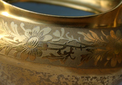 Pickard Studio Sugar Bowl - All Over Gold Technique, Embossed