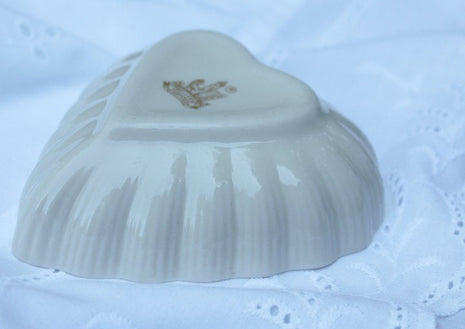 Heart Shape Antique Belleek Bowl