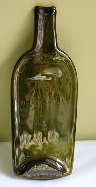 Melted and Flatten Wine Bottle Cheese Tray / Flatten Bottle Tray / Cheese and Sneaks Funky Serving Plate.