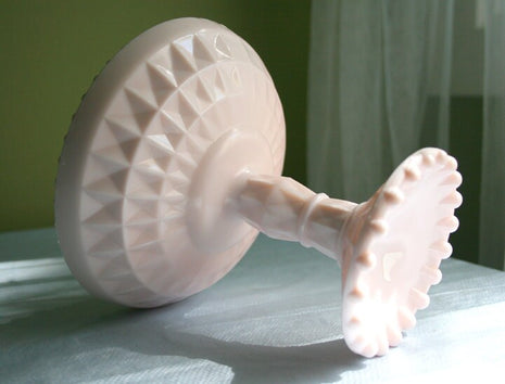 Pink Milk Glass Footed Bowl, Candy Bowl or Compote .