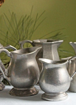 Octagonal Pewter Creamer or Small Pitcher
