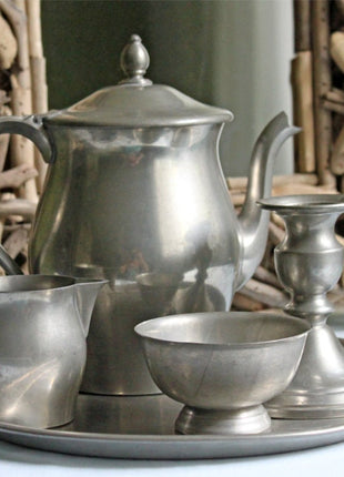 Vintage Pewter Tea or Coffee Pot.