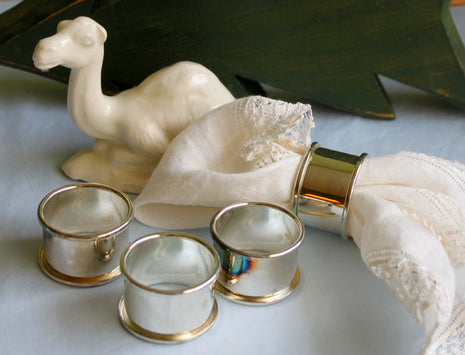 Set of 4 Silver Plated Napkin Rings by International Silver Co.