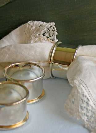 Set of 4 Silver Plated Napkin Rings by International Silver Co.